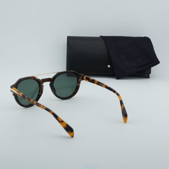 Rag & Bone RNB6006/S 0086 QT Sunglasses Havana Square Frame, Green Lenses - Picture 10 of 10